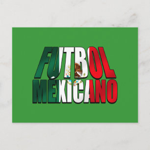 Futbol Mexicano - Fußball liebt das Logo der mexik Postkarte