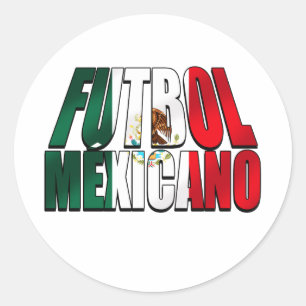 Futbol Mexicano - Fußball liebt das Logo der mexik Runder Aufkleber