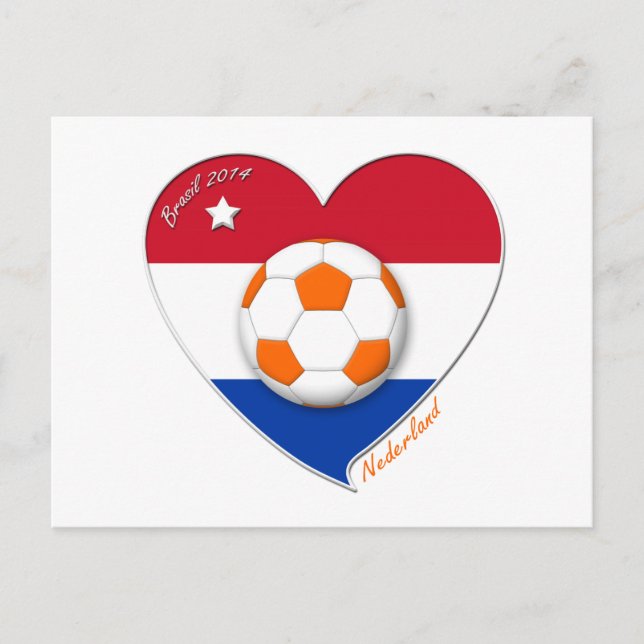 Fútbol Netherlands. NEDERLAND SOCCER Postkarte (Vorderseite)