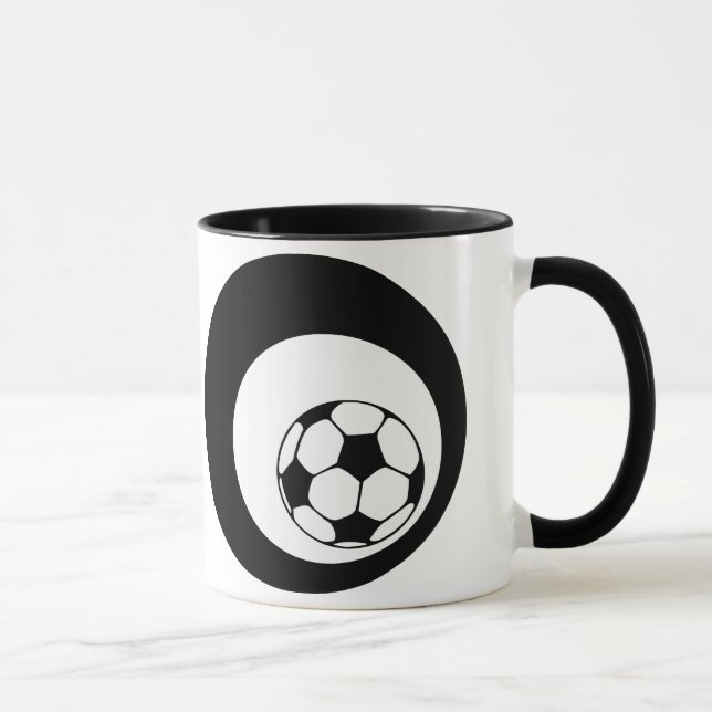 futbol. schwarze Kreise Tasse (Rechts)