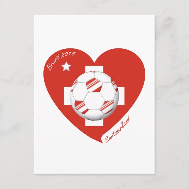 Fútbol Suiza SWITZERLAND Soccer National Team 2014 Postkarte (Vorderseite)