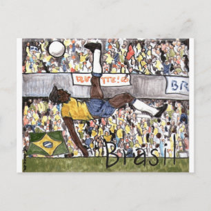 Futebol do Brasil Postkarte