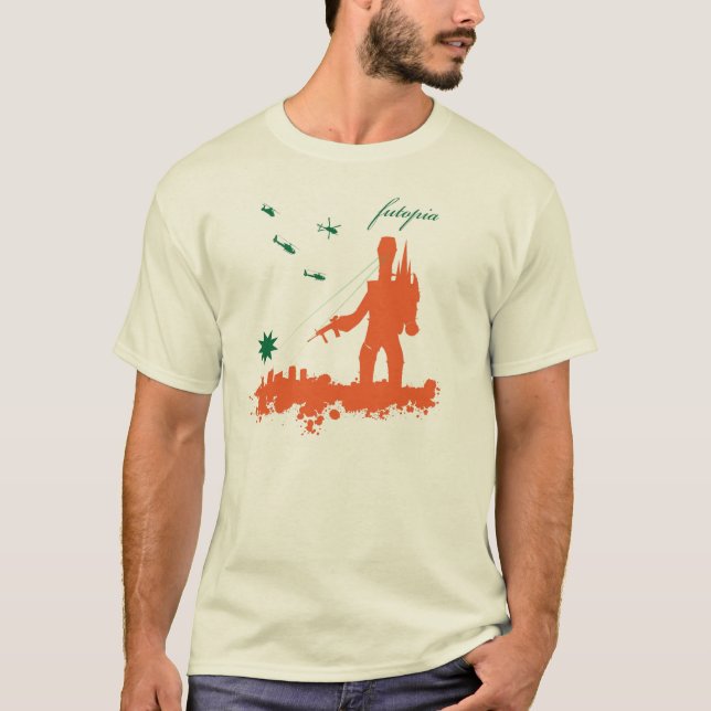 Futopia Roboter-Invasion T-Shirt (Vorderseite)