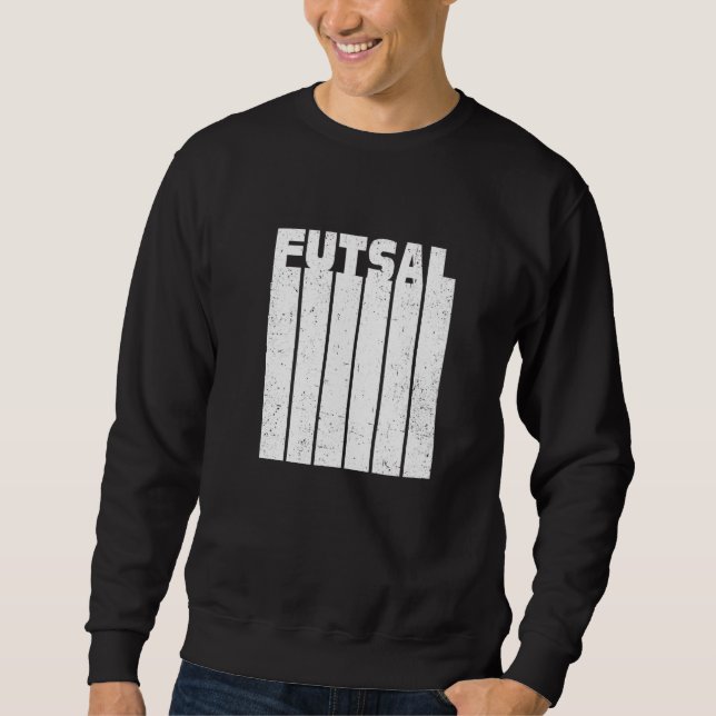 Futsal Retro Graphic Indoor Soccer Player Football Sweatshirt (Vorderseite)