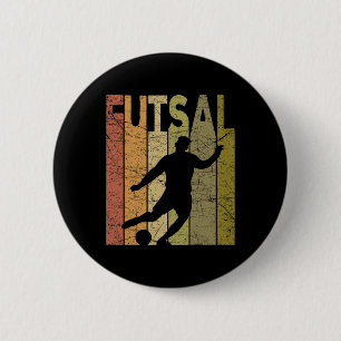 Futsal Vintage Hallenfußball Futsal Spieler Retro Button