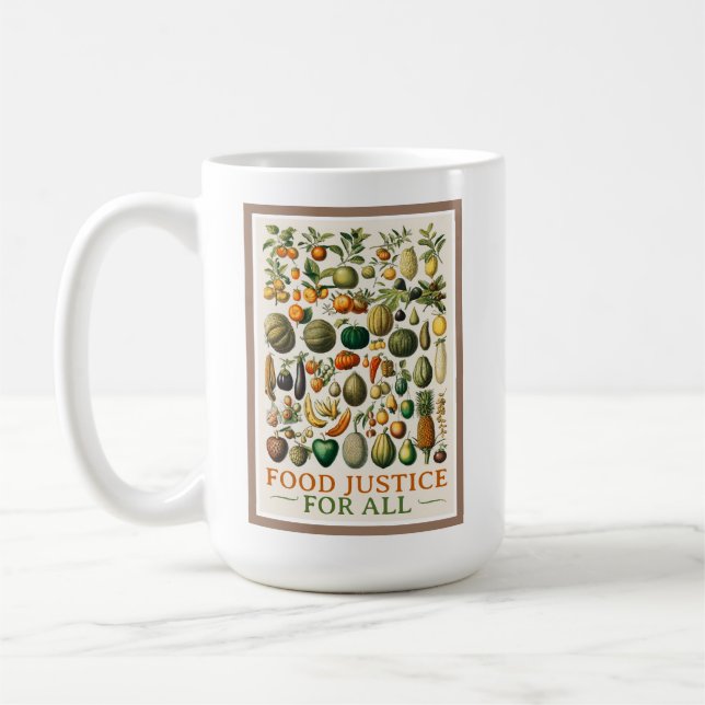 Futter Gerechtigkeit! Vintage Kunst Kaffeetasse (Links)