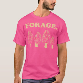 Futter Morel Mushroom Hunter Tan Color Ink Version T-Shirt
