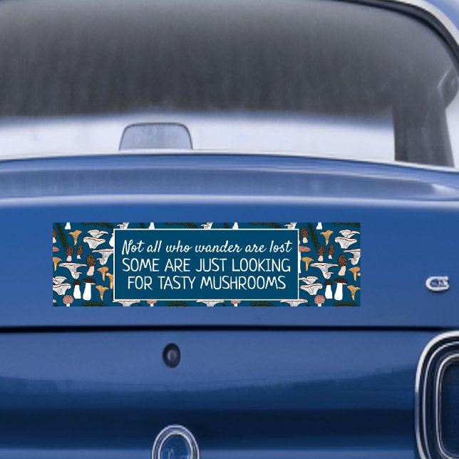 Futter Pilze Jäger Fun Fungi Funny Original Autoaufkleber (Foraging Mushroom Hunter Fun Fungi Funny Original Bumper Sticker
)