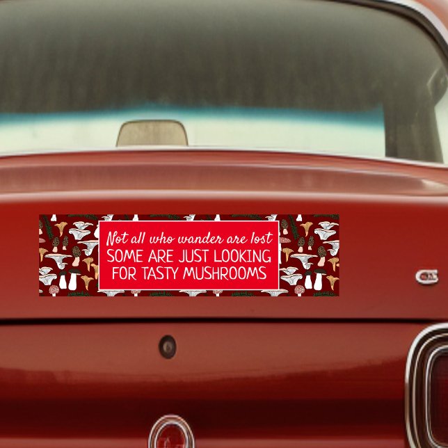 Futter Pilze Jäger Fun Fungi Funny Original Autoaufkleber (Foraging Mushroom Hunter Fun Fungi Funny Original Bumper Sticker
)