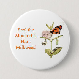 Füttere die Monarchfalter, Pflanze Seidenpflanzen  Button