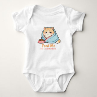 Füttere mich und lasse mich allein Lustige schlafe Baby Strampler
