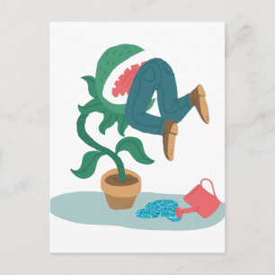 füttere mich Venusfliegenfalle Postkarte