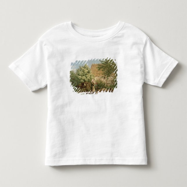 Füttern der Hühner Kleinkind T-shirt (Vorderseite)