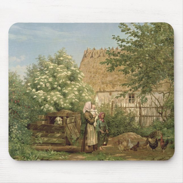 Füttern der Hühner Mousepad (Vorne)