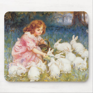 Füttern der Kaninchen Mousepad