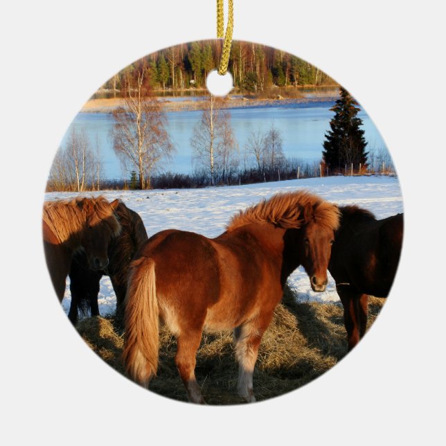 Füttern von Zeit Keramikornament (Vorne)