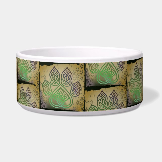 Futternapf, Fressnapf mit keltischem Pfotenabdruck Napf (Vorderseite)