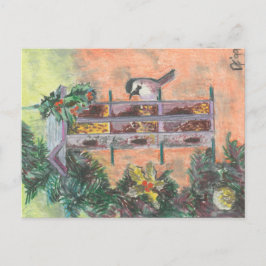 Fütternd Birdie Holiday Postcard Postkarte