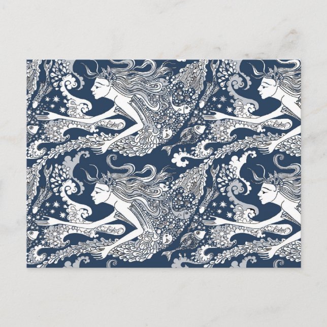 Fütternd Fisch Postkarte (Vorderseite)