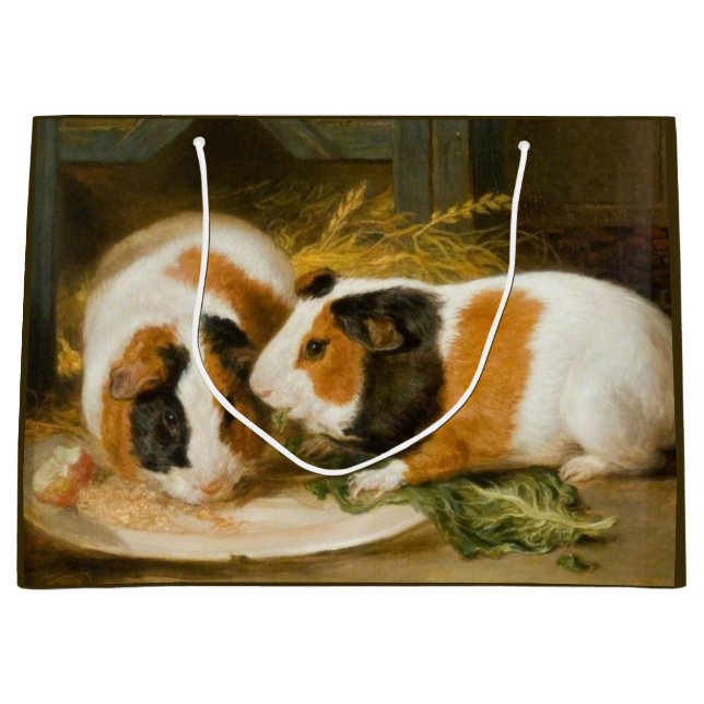 Fütternd Guinea von Haustieren (von James Ward) Große Geschenktüte (Vorderseite)