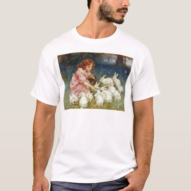 Fütternd Hasen T-Shirt (Vorderseite)
