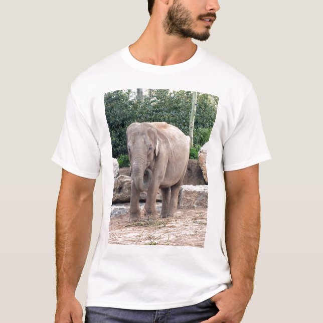 Fütternd indischer Elefant T-Shirt (Vorderseite)