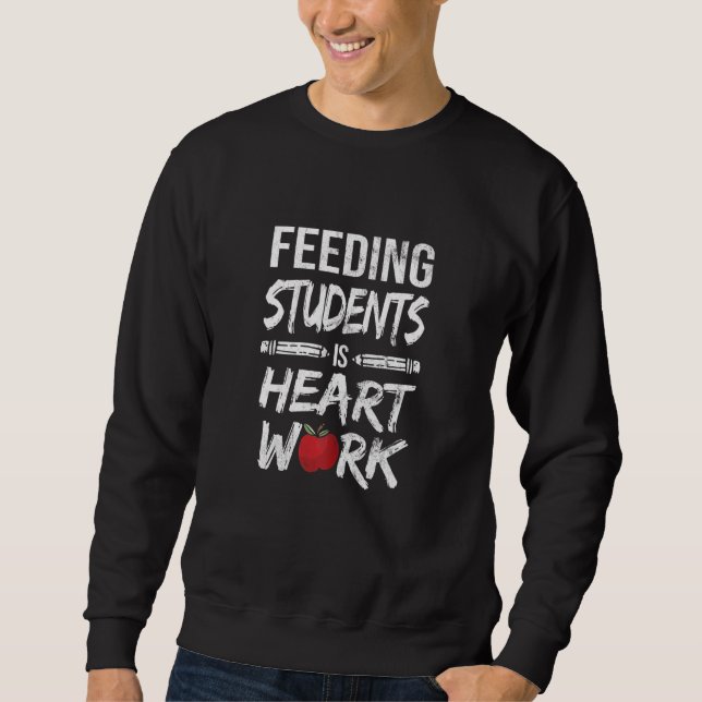 Fütternd Schülerinnen Cafeteria Lady Sweatshirt (Vorderseite)