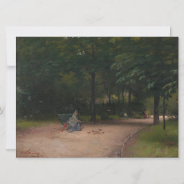 Fütternd Vögel im Park (von Paul Peel) Karte