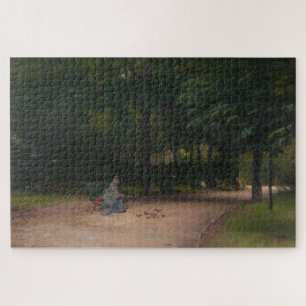 Fütternd Vögel im Park (von Paul Peel) Puzzle