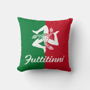 Futtitinni Sicily Trinacria Throw Kissen