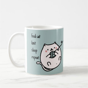 Füttre Cat Strick Schlafknitter Kaffeemaschine Tas Kaffeetasse