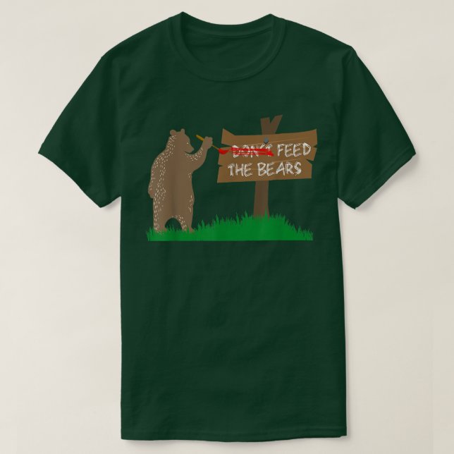 Füttre das Bears Funny Camping nicht T-Shirt (Design vorne)