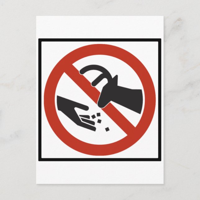 Füttre das Zeichen der Hirschstraße nicht Postkarte (Vorderseite)