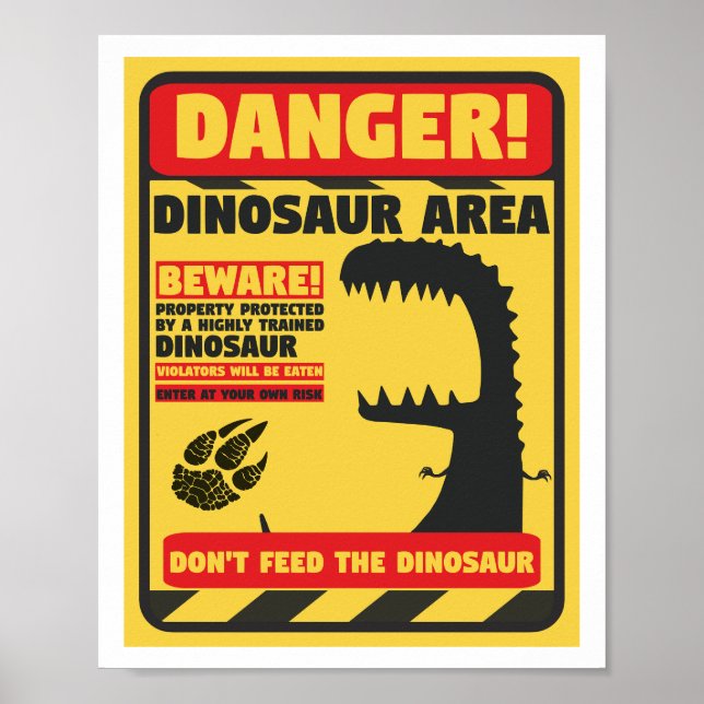 Füttre den Dinosaurier nicht Poster (Vorne)