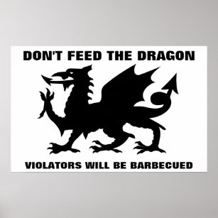 Füttre den Drachendruck nicht Poster