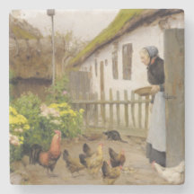 Füttre der Hühner (von H.A. Brendekilde)