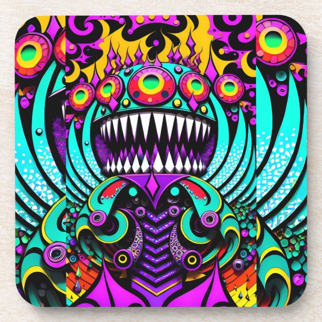 Füttre der Kunstkriege - Ken Gage Art Getränkeuntersetzer (Vorderseite)