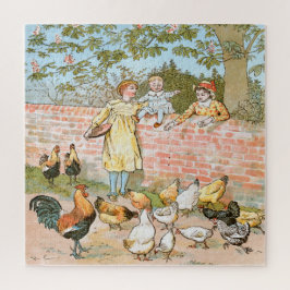 Füttre der Vintagen Hennen Puzzle