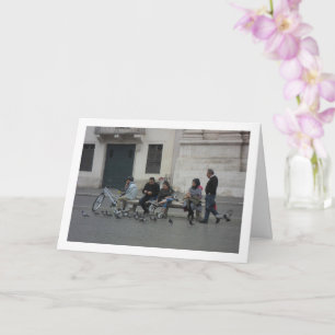 Füttre der Vögel in den Roma Karte