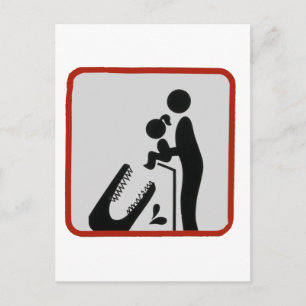 Füttre des Alligators Postkarte