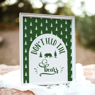 Füttre die Bären One Happy Camper Geburtstag Poster