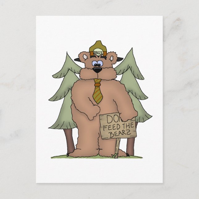 Füttre die Bären Postkarte (Vorderseite)