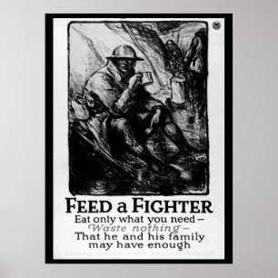 Füttre einen Kämpfer/iss nur das, was du_War-Image Poster