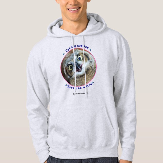 Füttre einen Raptor mit Athena Hoodie (Vorderseite)