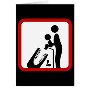 Füttre kein Baby zum Krokodil-Zoozeichen