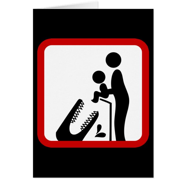 Füttre kein Baby zum Krokodil-Zoozeichen (Vorne)