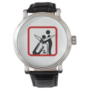 Füttre kein Baby zum Krokodil-Zoozeichen Armbanduhr