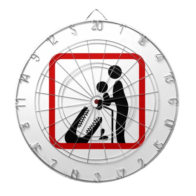 Füttre kein Baby zum Krokodil-Zoozeichen Dartscheibe (vorne)