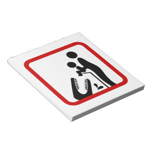 Füttre kein Baby zum Krokodil-Zoozeichen Notizblock