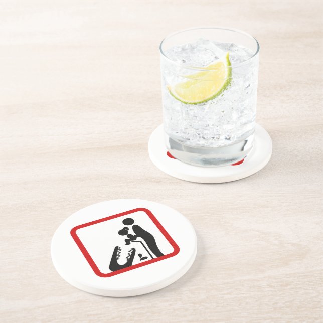 Füttre keine Tochter zum Krokodil-Zoozeichen Untersetzer (Seite)